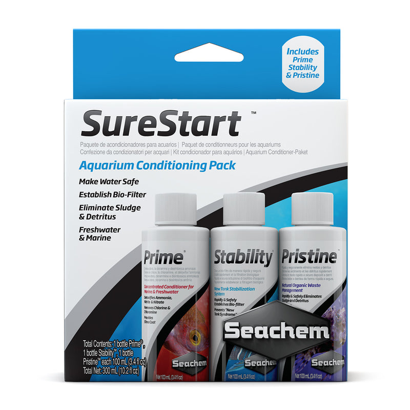 Seachem SureStart Aquarium Conditioning Pack - 3 x 100 ml