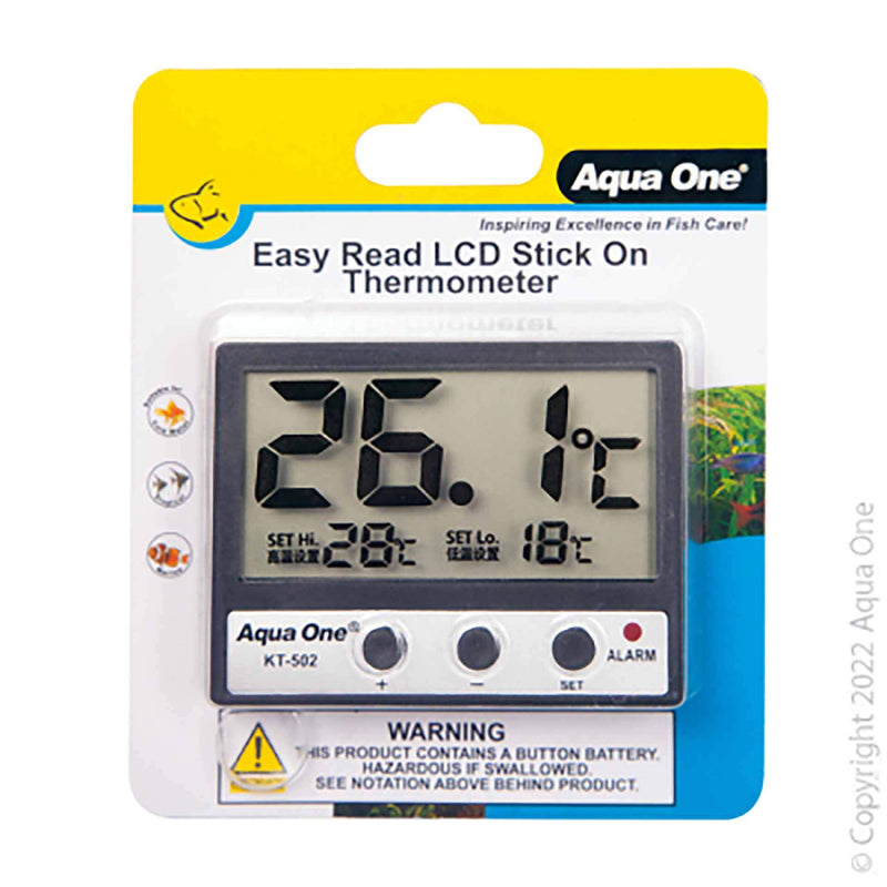 Seapora Easy Read LCD Stick On Thermometer with Alarm