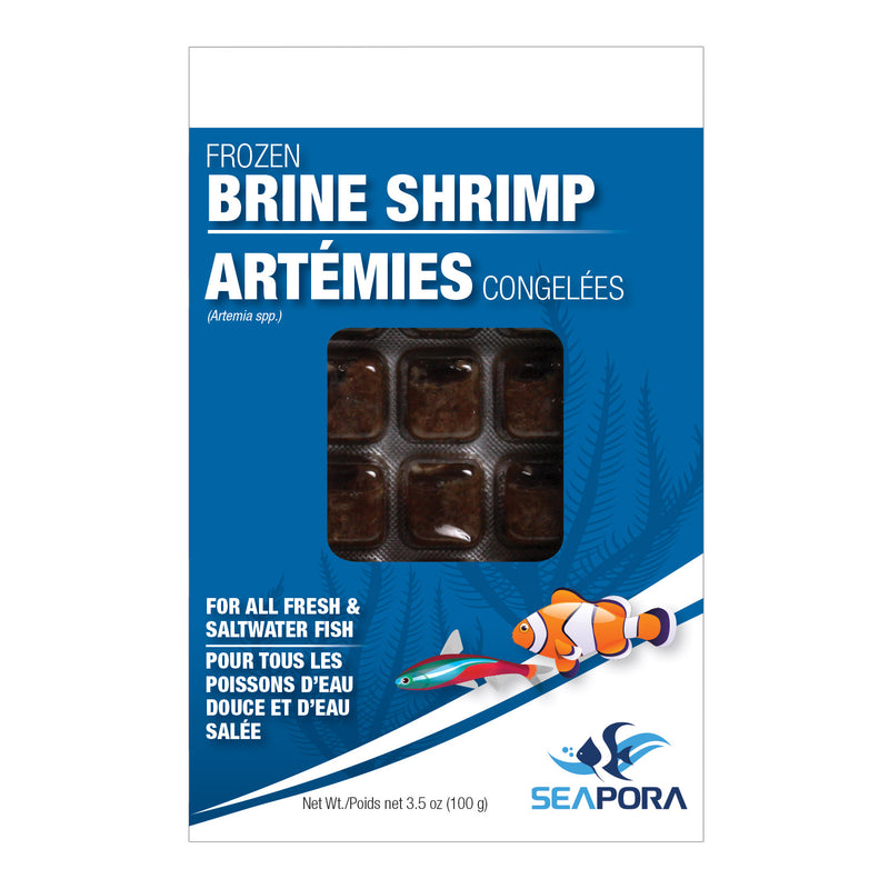 Seapora Frozen Brine Shrimp - 35 Cubes - 100 g