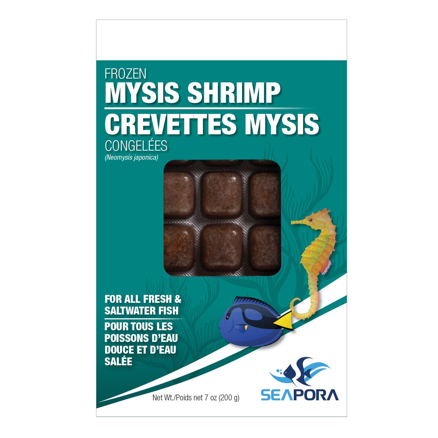 Seapora Frozen Mysis Shrimp - 70 Cubes - 200 g