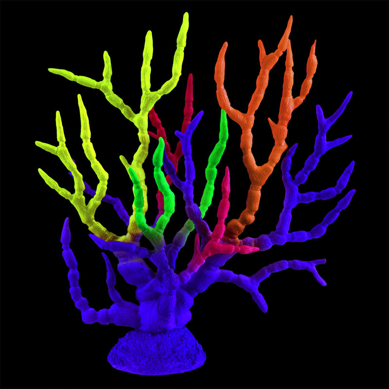 UT Glowing Saltwater Gorgonian - Rainbow - Aquarium   Ornament