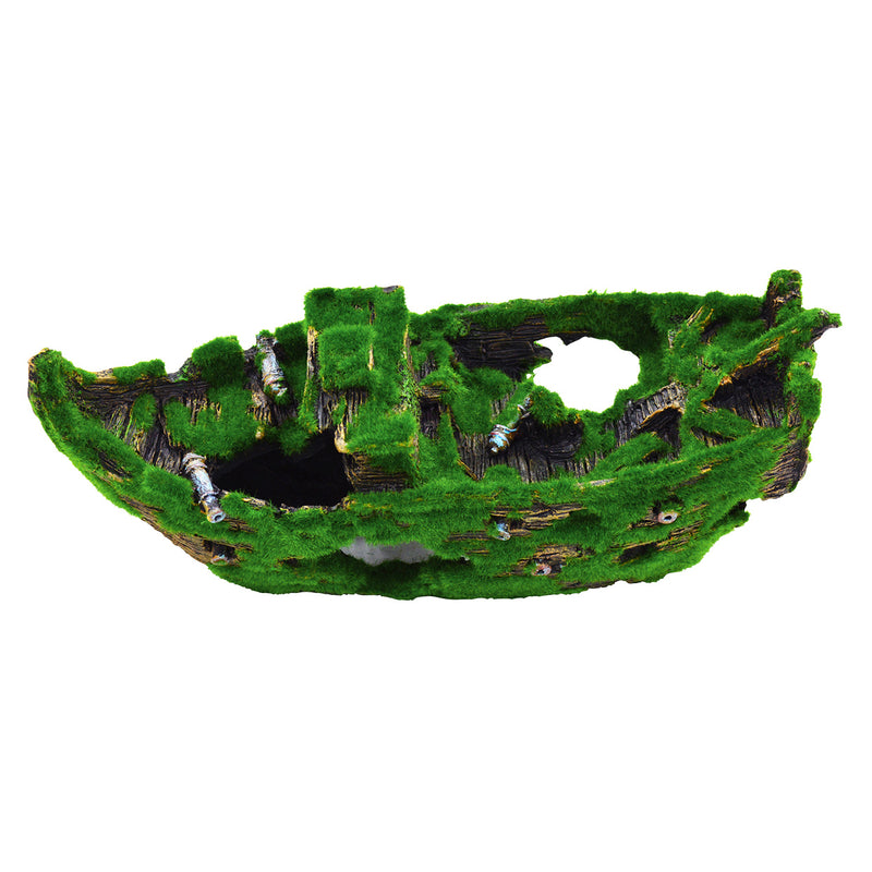 UT Mossy Sunken Ship - Aquarium / Reptile Ornament