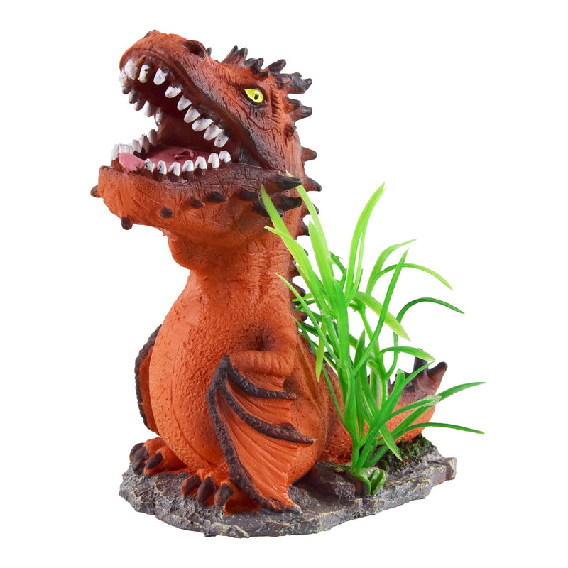 UT Red Rex Reptile Aquarium Ornament