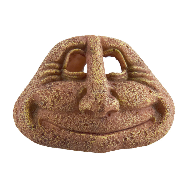 UT Stone Happy Face Aquarium/Reptile Ornament