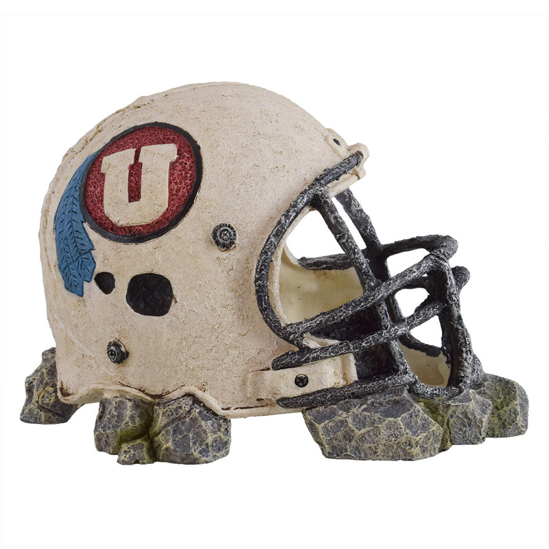 UT Football Helmet - White - Aquarium / Reptile Ornament