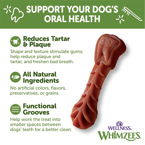 WHIMZEES NATURAL DENTAL CHEW LARGE DOG TREAT SINGLES