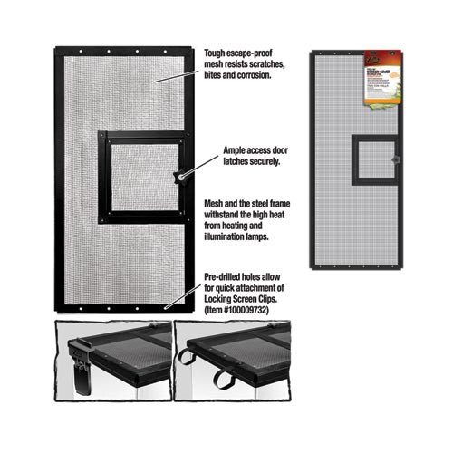 ZILLA Fresh Air Screen Cover with Hinged Door - 30" x 12"