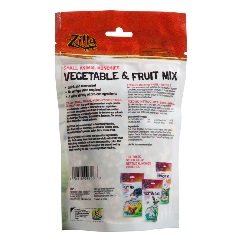 ZILLA REPTILE MUNCHIES VEGGIES & FRUIT MIX 4 OZ