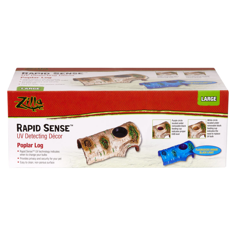 Zilla Rapid Sense  UV Detecting Décor - Poplar Log - Large