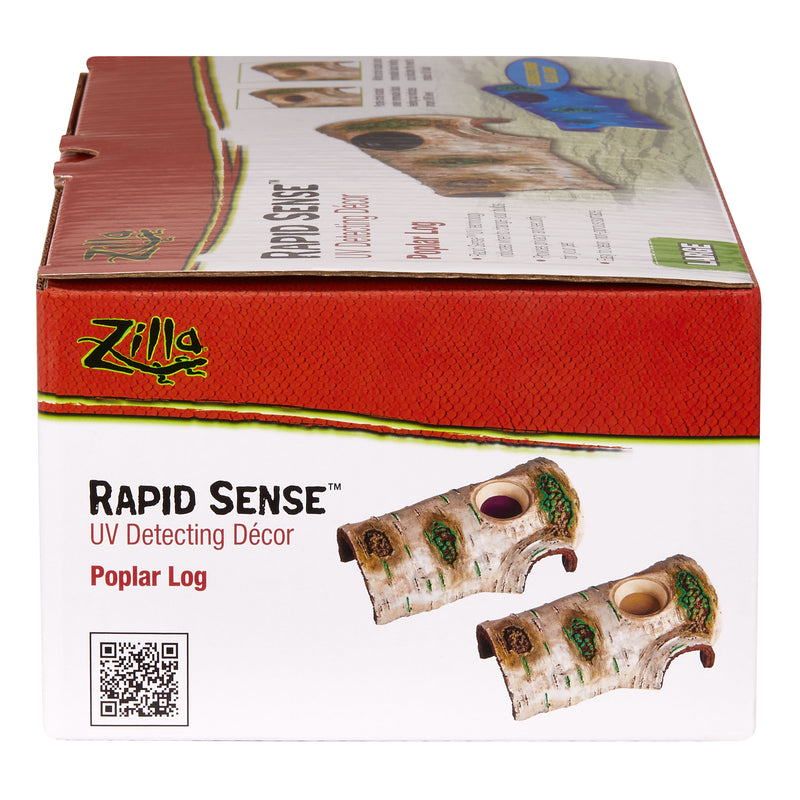 Zilla Rapid Sense  UV Detecting Décor - Poplar Log - Large