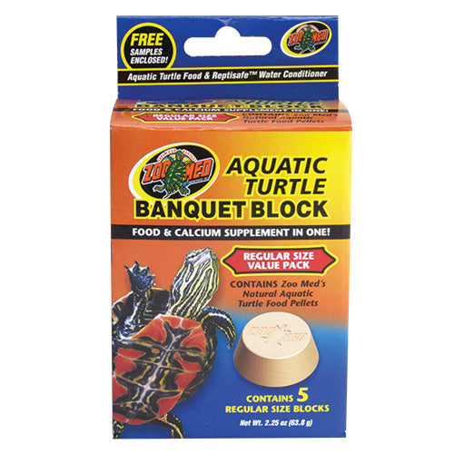 Zoo Med Aquatic Turtle Banquet Block - Regular - 5 pk