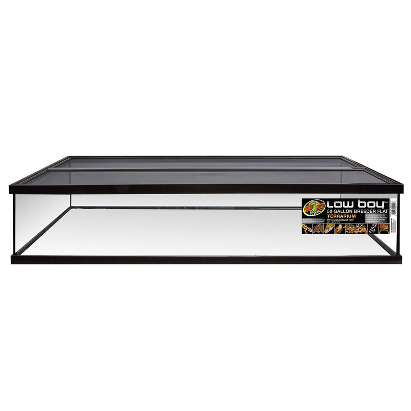 Zoo Med Low Boy Breeder Flat Terrarium with Aluminum Screen Top- 50 gal
