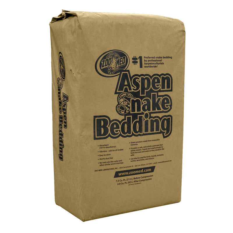 Zoo Med Aspen Snake Bedding - 7.5 cu ft - Safe For All Snakes