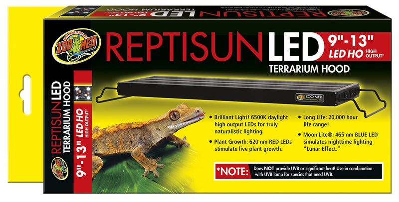 Zoo Med ReptiSun LED Terrarium Hood - 9" to 13" - LF-80