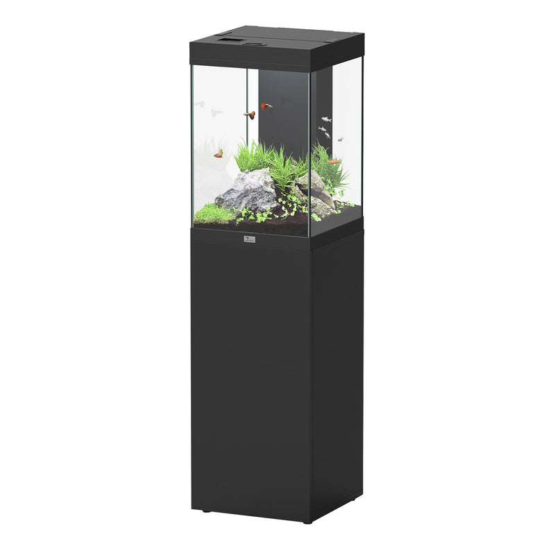 Aquatlantis Tower 96 Aquarium & Cabinet - Black or White - 16"x16"x57.5" MAY NOT SHIP