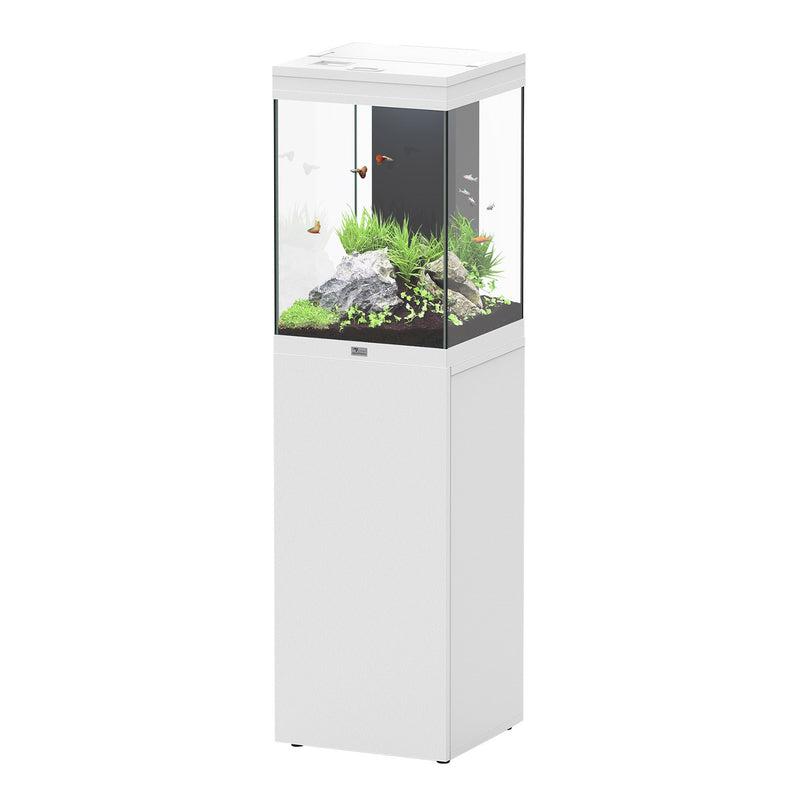 Aquatlantis Tower 96 Aquarium & Cabinet - Black or White - 16"x16"x57.5" MAY NOT SHIP