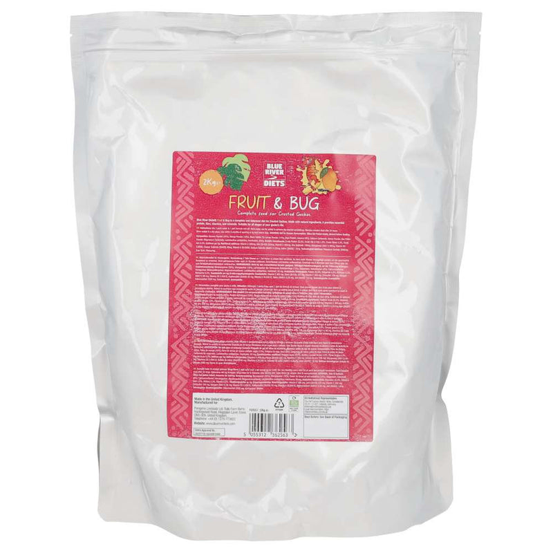 Blue River Diets Fruit & Bug Gecko Diet 2kg (4.4lbs)  Made in the UK