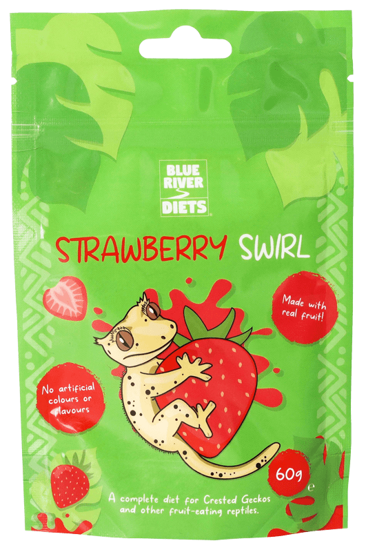 Blue River Diets Strawberry Swirl Gecko Diet 60g   Made in the UK