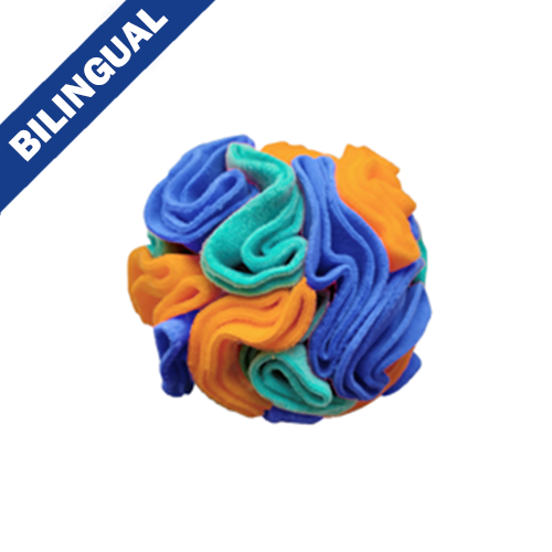 foufouBRANDS Snuffle Ball Blue & Orange Medium (10 cm)