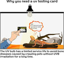 Nomoy Pet Test UVB Sensor, Reptile UV Tester Heating Lamp With Photochromic Card Indicator, Compatible With Sunglass Test & Sterilizing, Over 500 Times Reusable