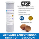 Carbon Block NSF Certified 10" x 2.5" - 10 Micron