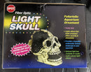 Spot Fiber Optic Lighted Skull  -  approx. 7" x 6" x 4"