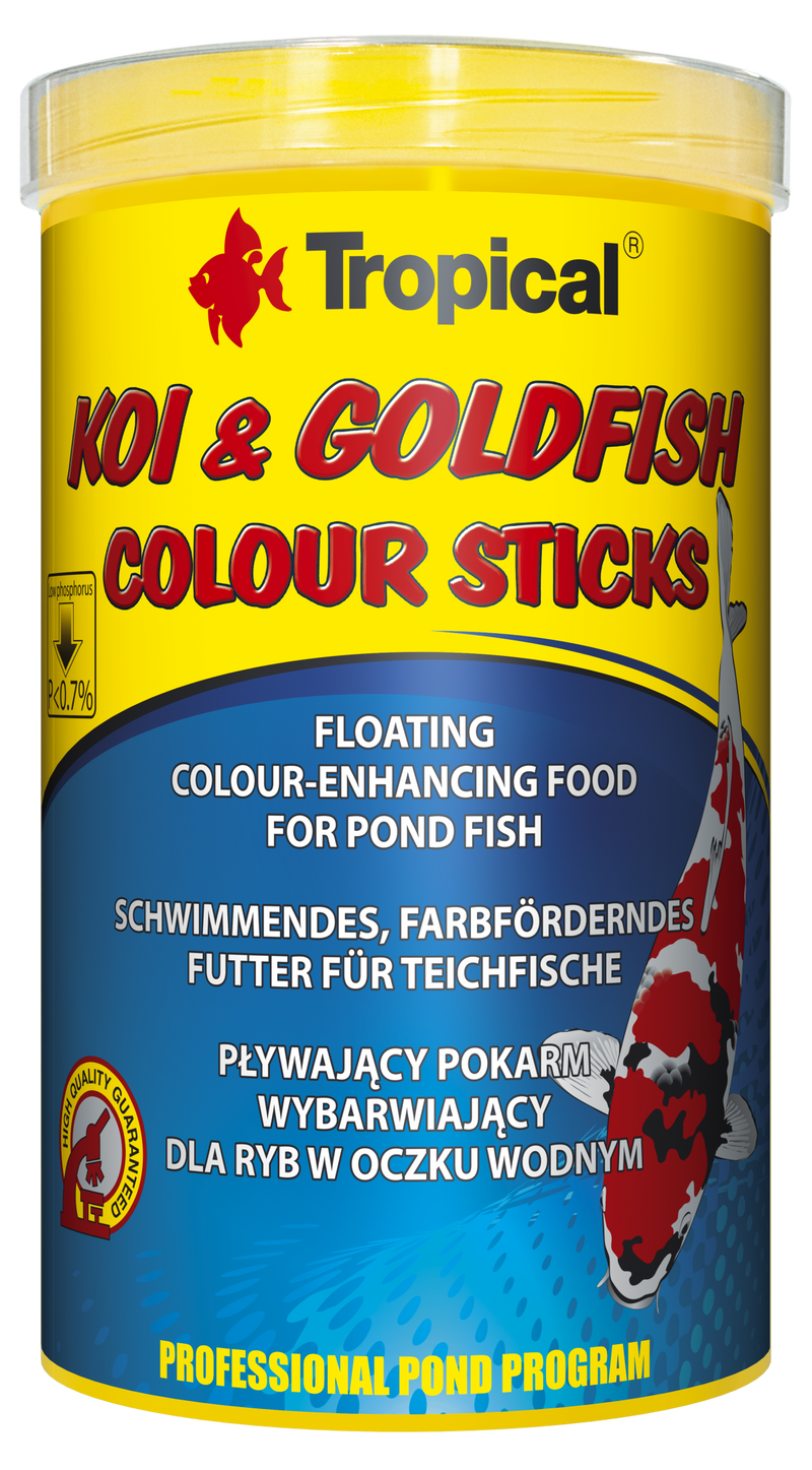 Tropical Koi & Goldfish Colour Sticks 80g - Colour Enhancing Floating Food