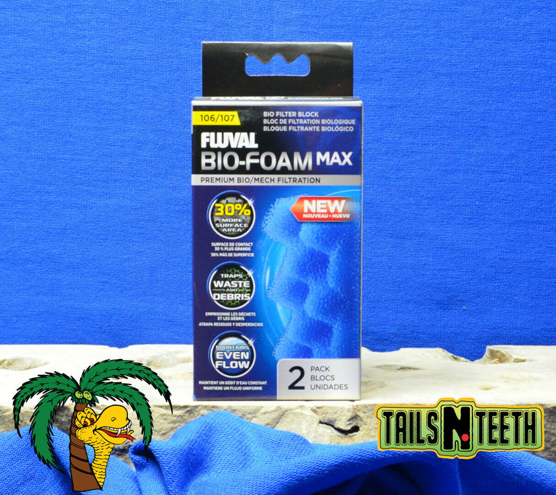 Fluval BIO-FOAM MAX for Fluval 106/107 - Mechanical Filter Media - 2 Pack - A187