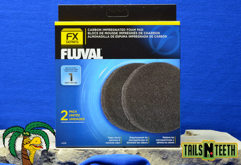 Fluval CARBON FOAM PAD for Fluval FX4 / FX5 / FX6 - Carbon Pad - 2 Pack - A249