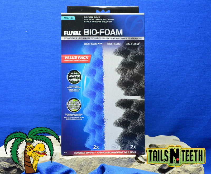 Fluval Bio-Foam Value Pack for Fluval 406/407 - Bio Filter Block - 6pc Pack A337