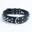 ANGEL "Amsterdam Spiked" Leather Collar 24" x 1.5" (Black)