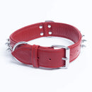 ANGEL "Amsterdam Spiked" Leather Collar 24" x 1.5" (Valentine Red)