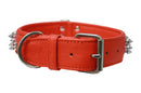 ANGEL "Amsterdam Spiked" Leather Collar 26" x 2" (Goldfish Orange)