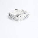 ANGEL "Amsterdam Spiked" Leather Collar 26" x 2" (White)