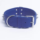 ANGEL "Amsterdam Spiked" Leather Collar 26" x 2" (Cobalt Blue)