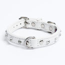 ANGEL "Athens Replica Diamonds" Leather Collar 12" x 5/8" (Ivory White)