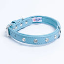 ANGEL "Athens" Leather Collar 18" x 3/4" (Baby Blue)