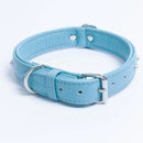 ANGEL "Athens Replica Diamonds" Leather Collar 22" x 1" (Baby Blue)