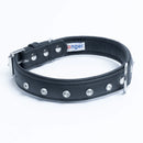 ANGEL "Athens Replica Diamonds" Leather Collar 22" x 1" (Black)