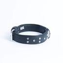 ANGEL "Athens Replica Diamonds" Leather Collar 22" x 1.5" (Black)