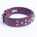 ANGEL "Athens Replica Diamonds" Leather Collar 22" x 1.5" (Orchid Purple)