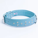 ANGEL "Athens Replica Diamonds" Leather Collar 26" x 1.5" (Baby Blue)