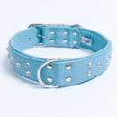 ANGEL "Athens Replica Diamonds" Leather Collar 26" x 1.5" (Baby Blue)
