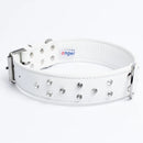 ANGEL "Athens Replica Diamonds" Leather Collar 26" x 1.5" (White)