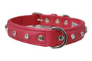 ANGEL "Athens Replica Diamonds" Leather Collar 22" x 1" (Hot Pink)