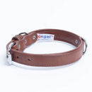 ANGEL "Dallas" Leather Collar 18" x 3/4" (Brown)