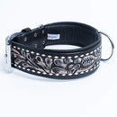 ANGEL "Laredo" Hand Carved-Leather Collar 28" x 2" (Black)
