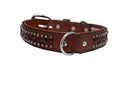 ANGEL "Mesa" Leather Collar 20" x 1" (Brown) - LAST ONE