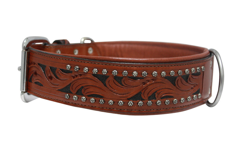 ANGEL "Mesa" Leather Collar 26" x 2" (Brown) - LAST ONE