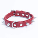 ANGEL "Rotterdam Spiked" Leather Collar 18" x 3/4" (Valentine Red)